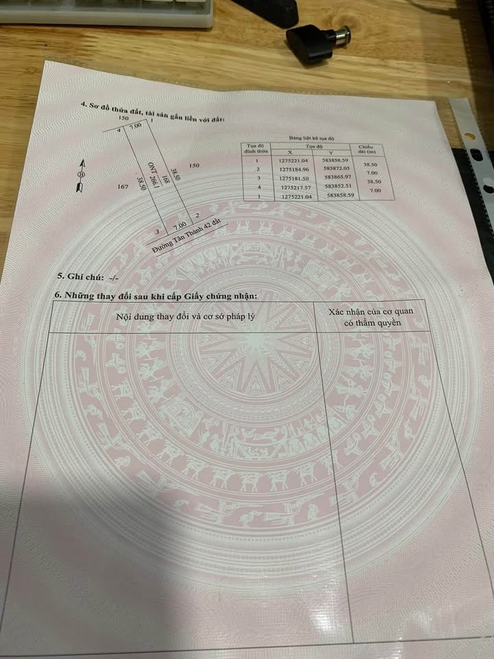 Đất thổ cư 266m² Tân Thành, Tây Ninh - Giá chỉ 290 triệu - Chính chủ sổ đỏ