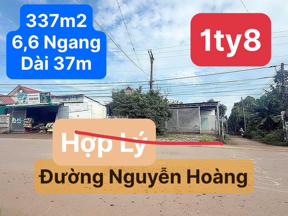 Mặt tiền kinh doanh 337m² đường Nguyễn Hoàng, giá 1.8 tỷ - Đầu tư sinh lời ngay!
