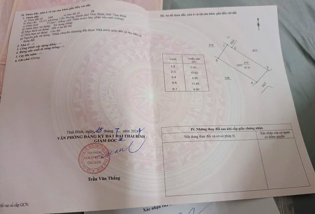 Đất Tiền Phong, Ân Thi, Hưng Yên 56.7m² - Hướng Đông Nam, Giá 1 tỷ