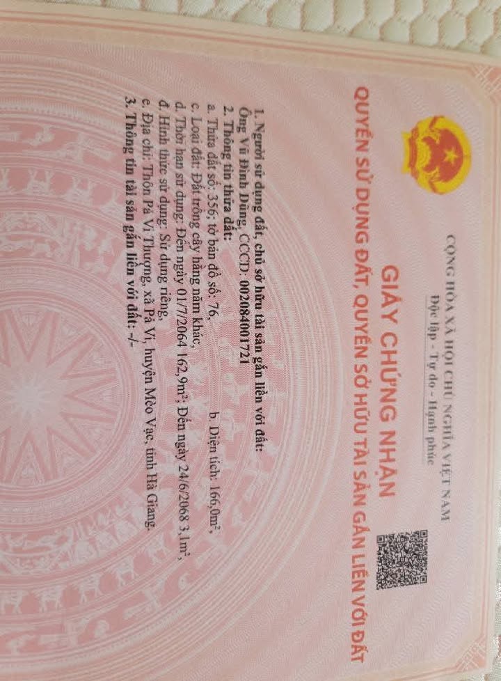 Đất thổ cư 261m² mặt đường Quốc lộ 34, Mèo Vạc - Giá chỉ 1.55 tỷ!