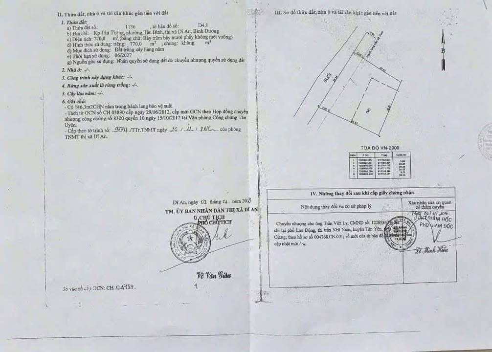 Đất nền 770m² Tân Bình, Dĩ An giá 6.6 tỷ - Đầu tư sinh lời ngay!