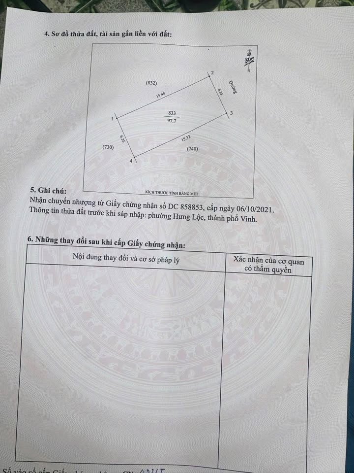 Đất nền chính chủ tại phường Vinh Lộc, 97m² giá 1.8 tỷ - Cơ hội đầu tư tuyệt vời!
