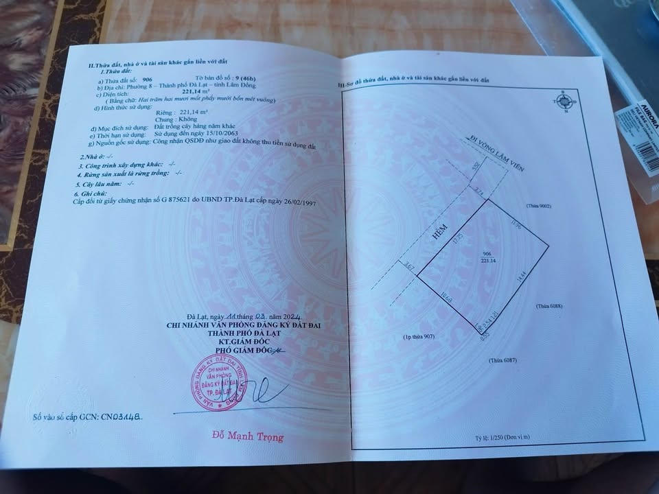 Đất nền Đà Lạt 220m² giá 4.4 tỷ - Đường nhựa vào tận nơi!