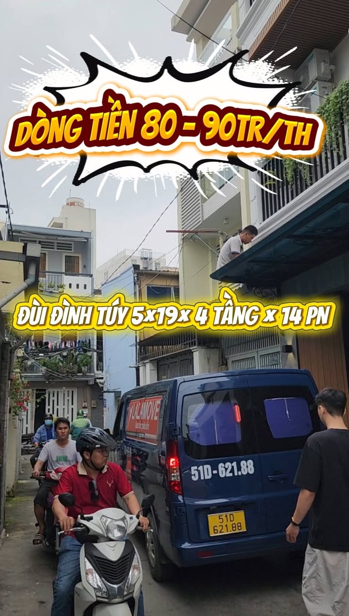 Chính chủ bán CHDV 4 tầng đường Bùi Đình Túy 100m² giá 16 tỷ - Dòng tiền 90 triệu/tháng!