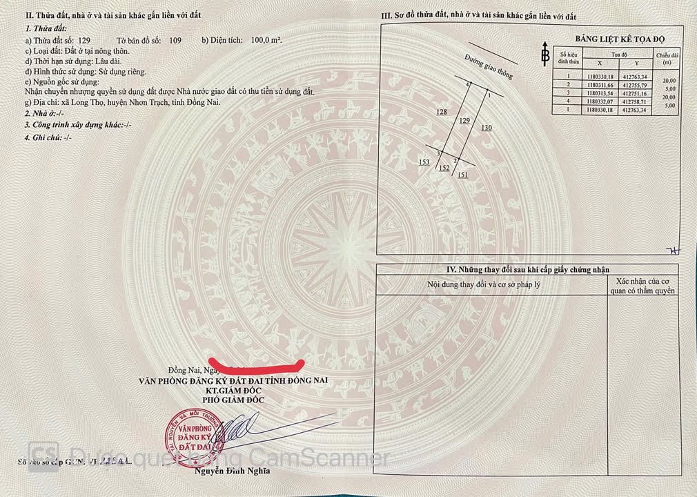 Đất nền dự án xã Long Thọ, Nhơn Trạch 100m² - Chính chủ bán gấp!