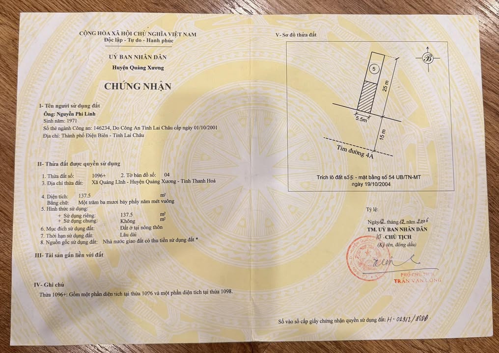 Đất chính chủ Quảng Lĩnh, Quảng Xương 137m² chỉ 1.x tỷ - Cơ hội đầu tư tuyệt vời!