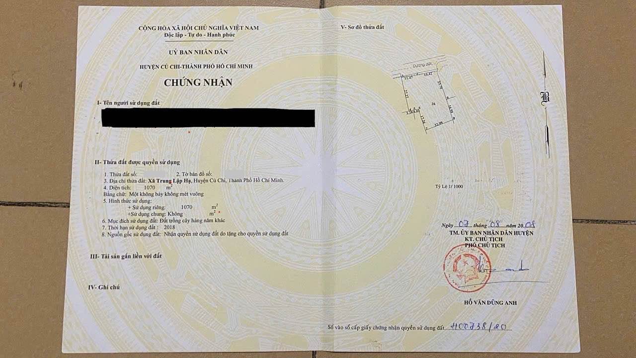 Đất nền 1070m² đường bê tông 6m tại Củ Chi - Giá chỉ 4.2 tỷ, đầu tư sinh lời!