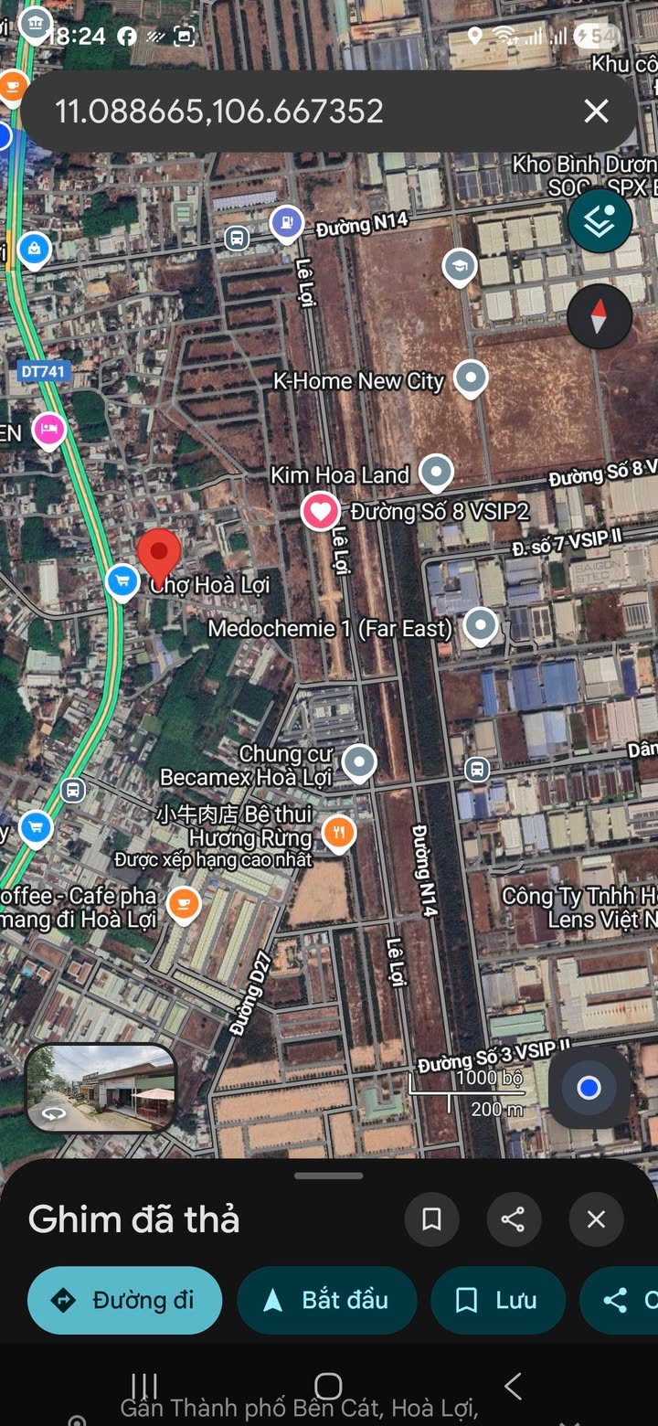 Đất nền Hòa Lợi, Bến Cát 123m² giá 2 tỷ - Tiềm năng kinh doanh lớn!