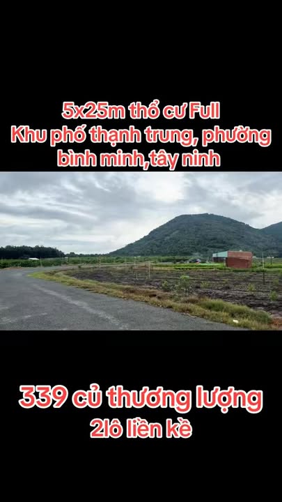 Đất nền Thạnh Trung, Bình Minh 125m² giá 339 triệu - Khung cảnh núi đẹp mê hồn!