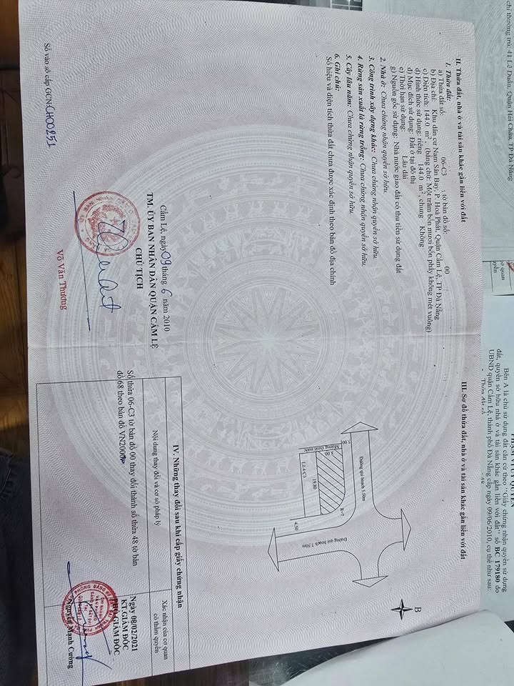 Bán nhà góc 2 mặt tiền Đường Đông Thạnh 3, Cẩm Lệ, Đà Nẵng - Diện tích 144m², giá 7.8 tỷ