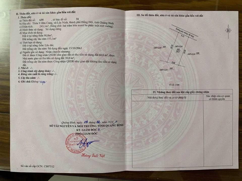 Đất Lộc Ninh, Đồng Hới 243m² chỉ 1 tỷ - Cơ hội đầu tư tuyệt vời!