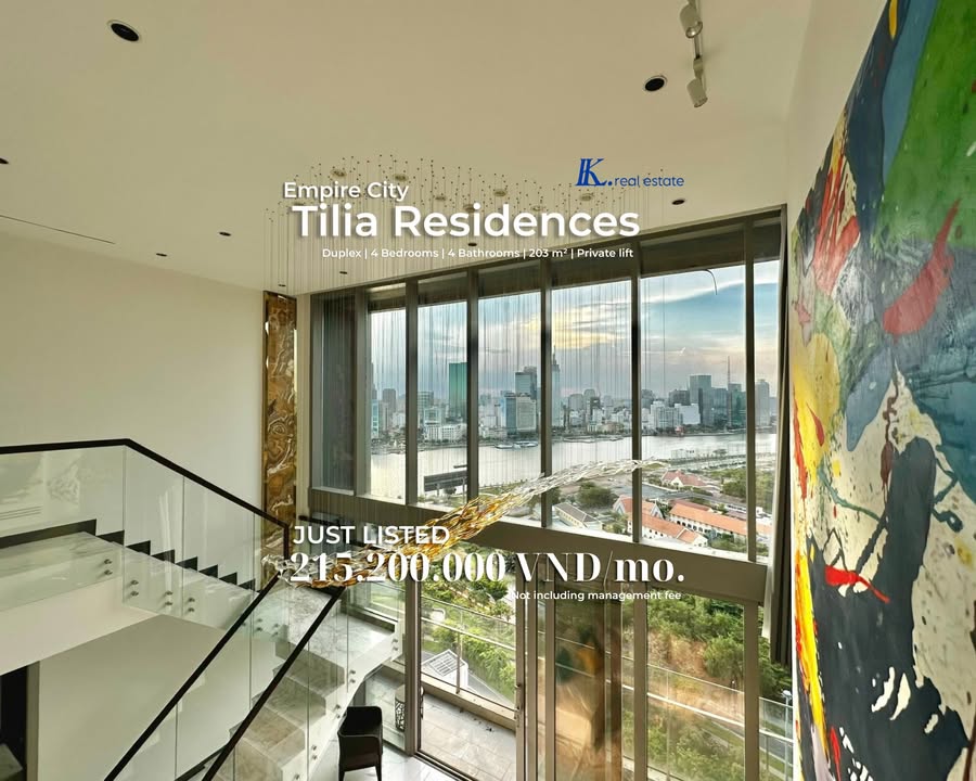 Cho thuê Duplex Tilia, Empire City Thủ Đức 203m² - Sang trọng với nội thất cao cấp!