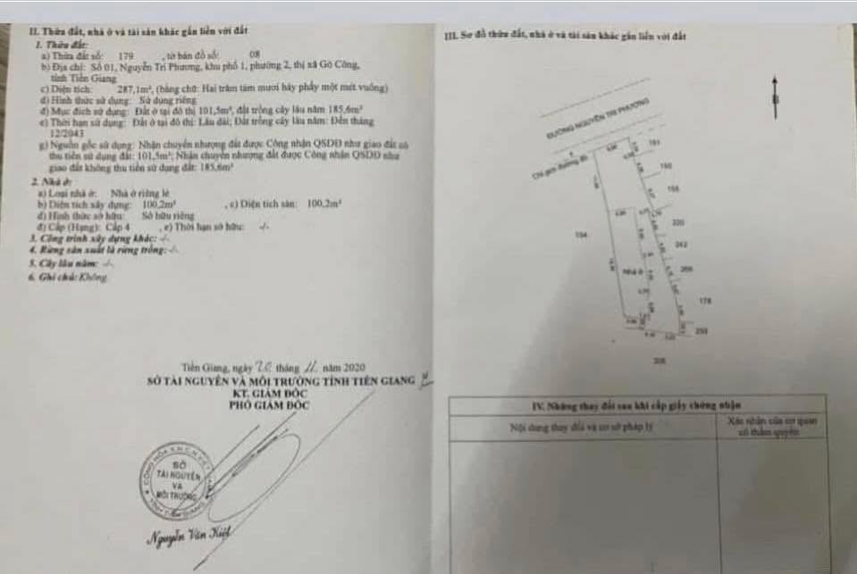 Nhà mặt tiền đường Nguyễn Tri Phương, Gò Công, 287m² giá 7 tỷ - Kinh doanh đa ngành