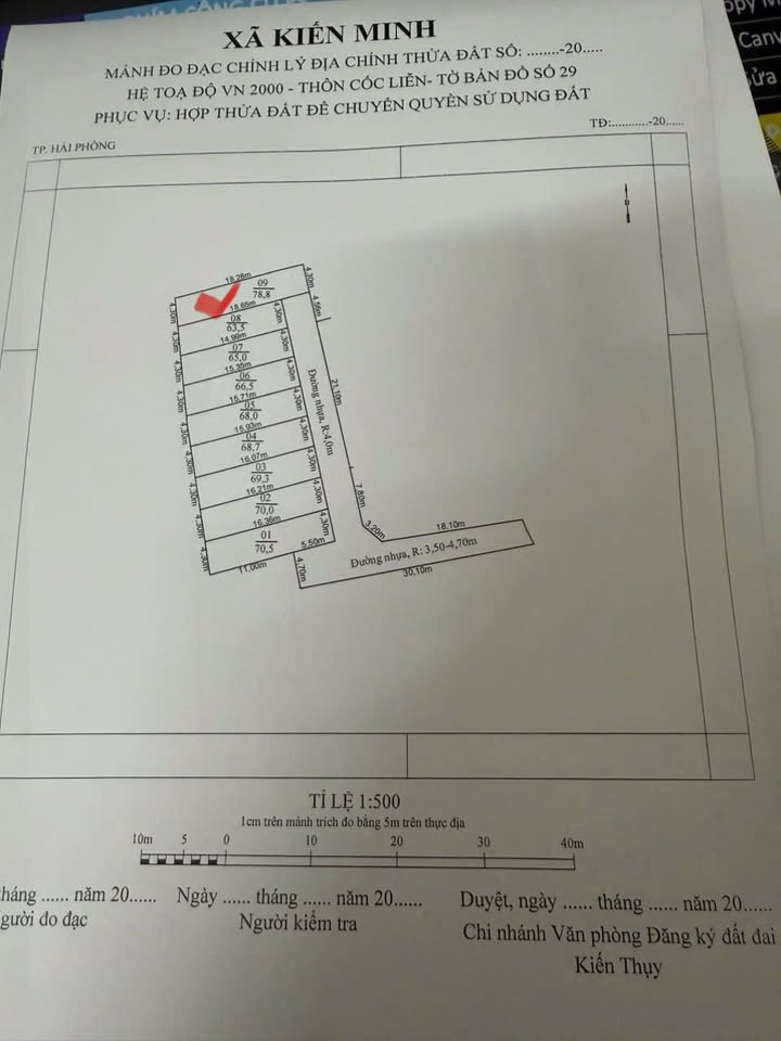 Đất nền Minh Tân Kiến Thụy 78.8m² giá 800 triệu - Đường ô tô vào tận nơi!