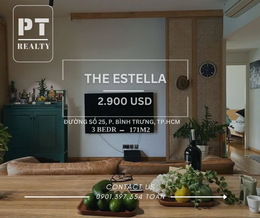 Cho thuê căn hộ The Estella 171m² giá 29 tỷ - Thiết kế sang trọng, đầy đủ tiện nghi!
