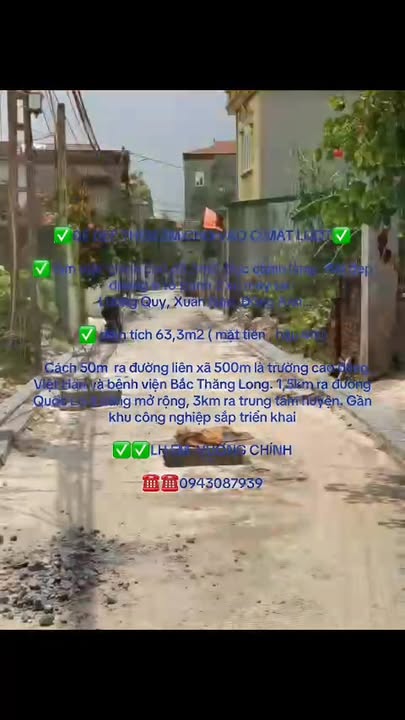 Đất nền 63,3m² tại Xuân Nộn, Đông Anh - Vị trí đẹp, giá thỏa thuận!