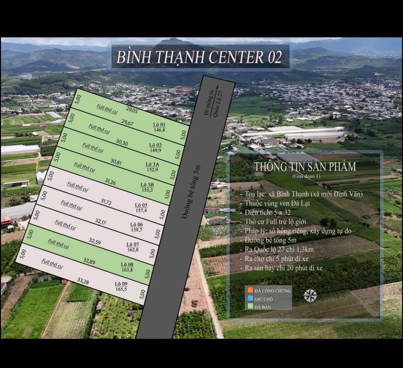 Đất thổ cư Đinh Văn, Lâm Hà 150m² giá 650 triệu - Cơ hội đầu tư tuyệt vời!