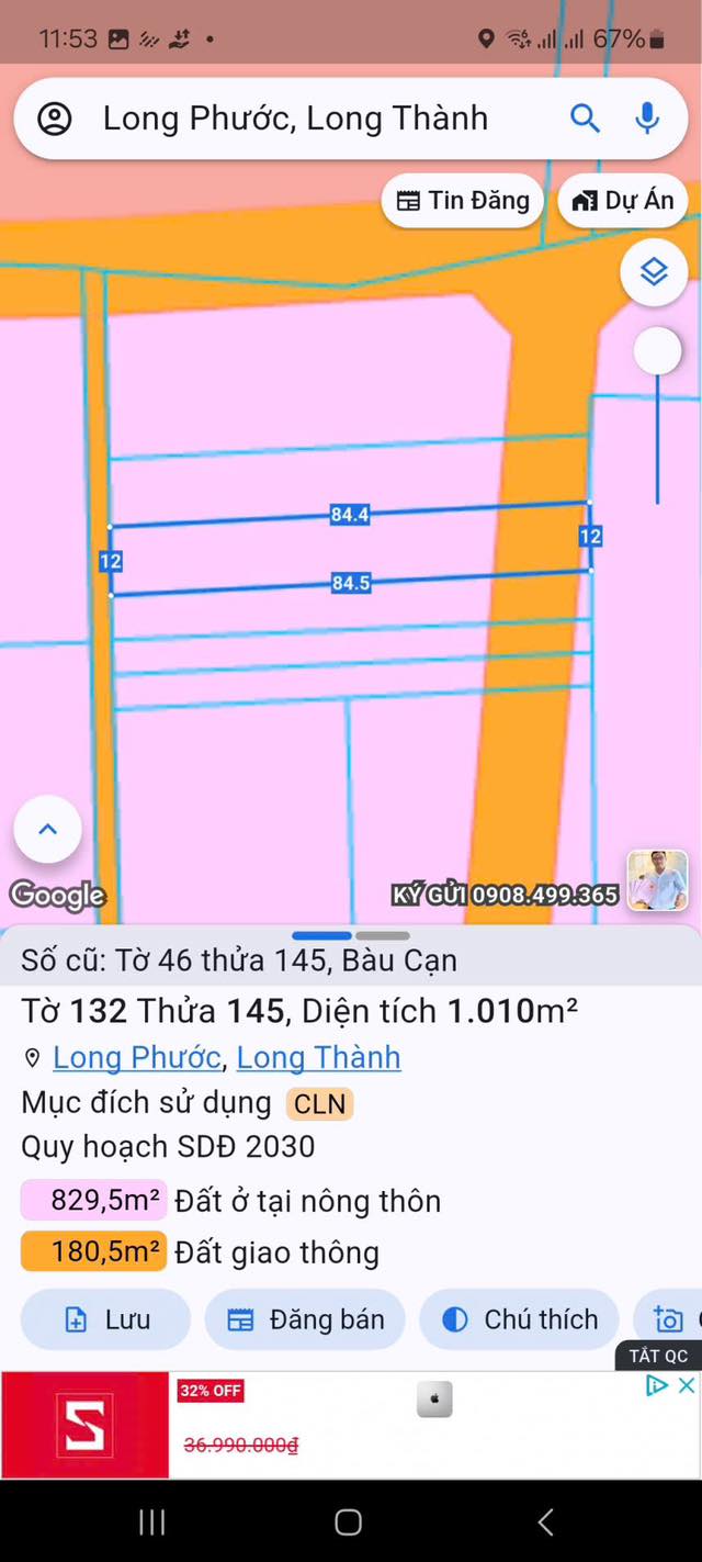 Đất nền Long Phước, Long Thành 1010m² - Giá thỏa thuận hấp dẫn cho nhà đầu tư!