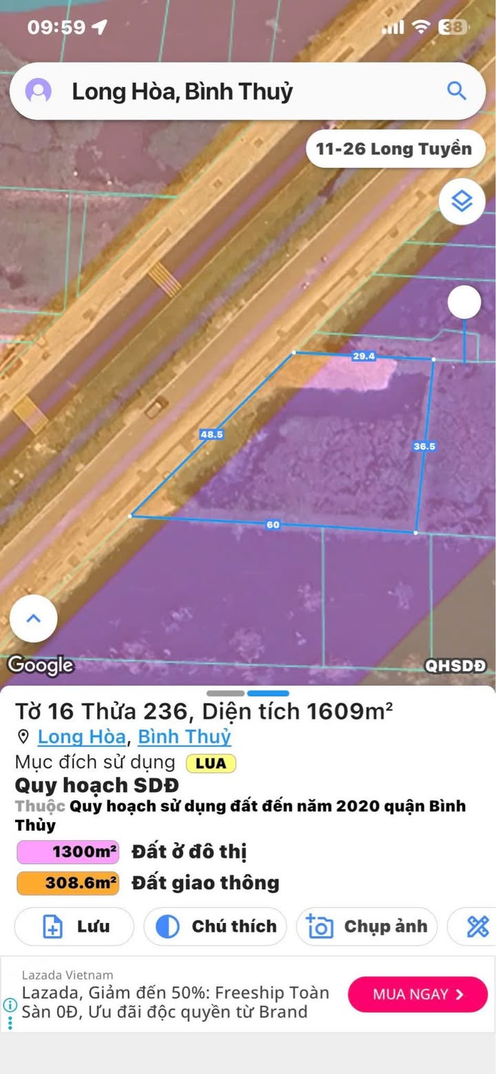 Đất mặt tiền Lê Phước Thọ 1500m² giá thỏa thuận - Cơ hội đầu tư tuyệt vời!