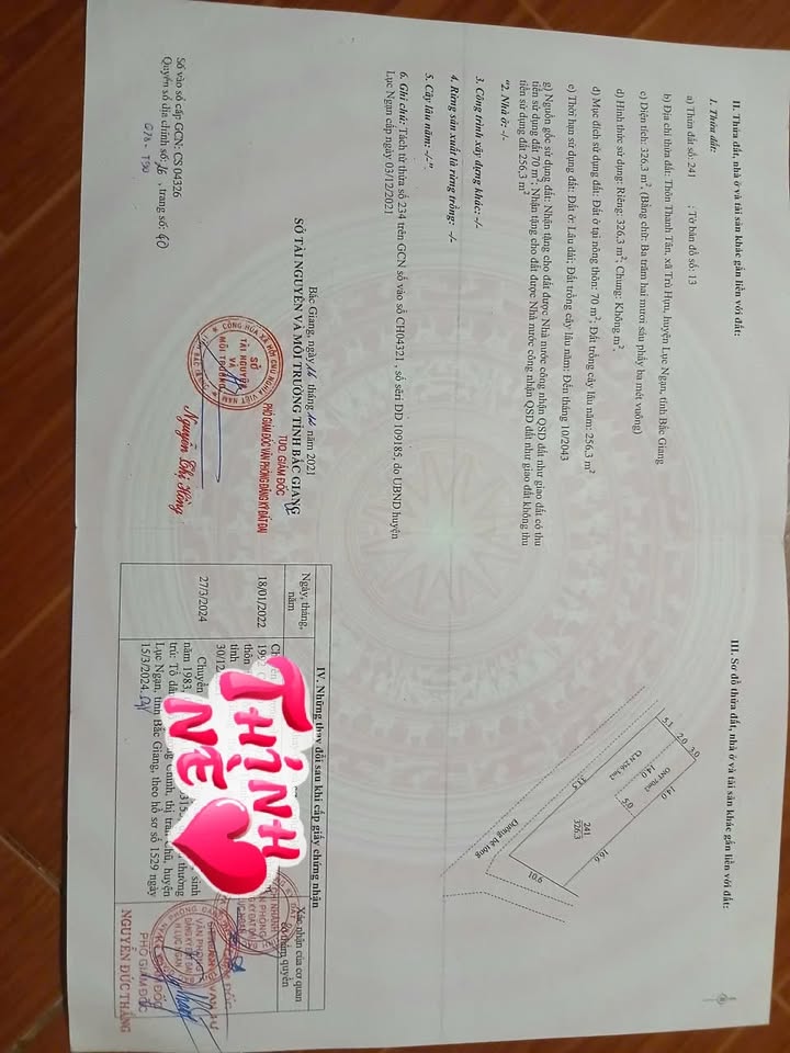 Đất nền Phượng Sơn Bắc Ninh 326m² - Vị trí đẹp, thích hợp xây biệt thự