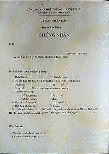 Đất mặt tiền đường DT 746, phường Uyên Hưng, Tân Uyên, Bình Dương 156m² - Tiềm năng tăng giá cao!