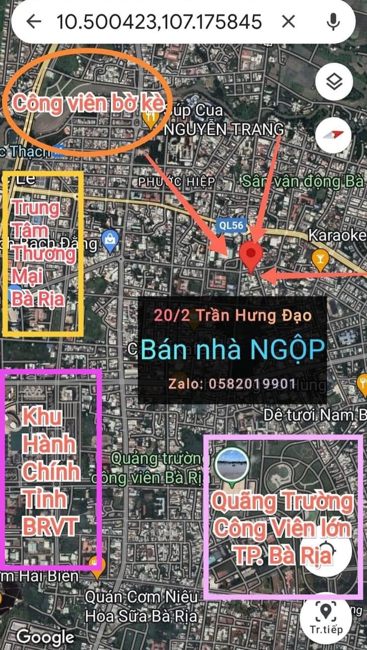 Nhà mặt tiền Trần Hưng Đạo, Bà Rịa 88m² giá 3 tỷ - Chính chủ cần bán gấp!