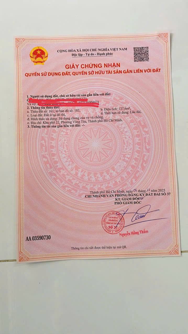 Đất nền góc 58/2 Mạc Đỉnh Chi, Vũng Tàu 127.6m² - Cơ hội đầu tư tuyệt vời!