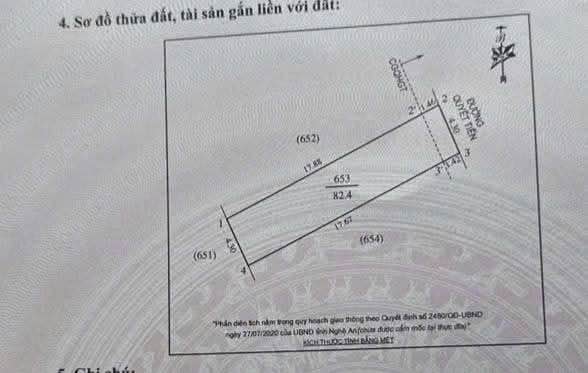 Bán lô đất kinh doanh mặt đường Quyết Tiến, phường Vinh Hưng 82,4m² giá 2,4 tỷ - Cơ hội đầu tư hấp dẫn!