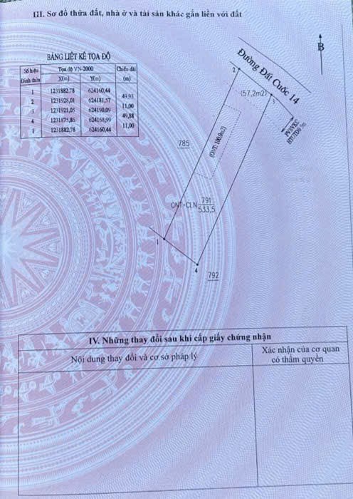Đất mặt tiền Quốc lộ 14, Đất Cuốc, 533m² giá 2.3 tỷ - Đầu tư sinh lời ngay!