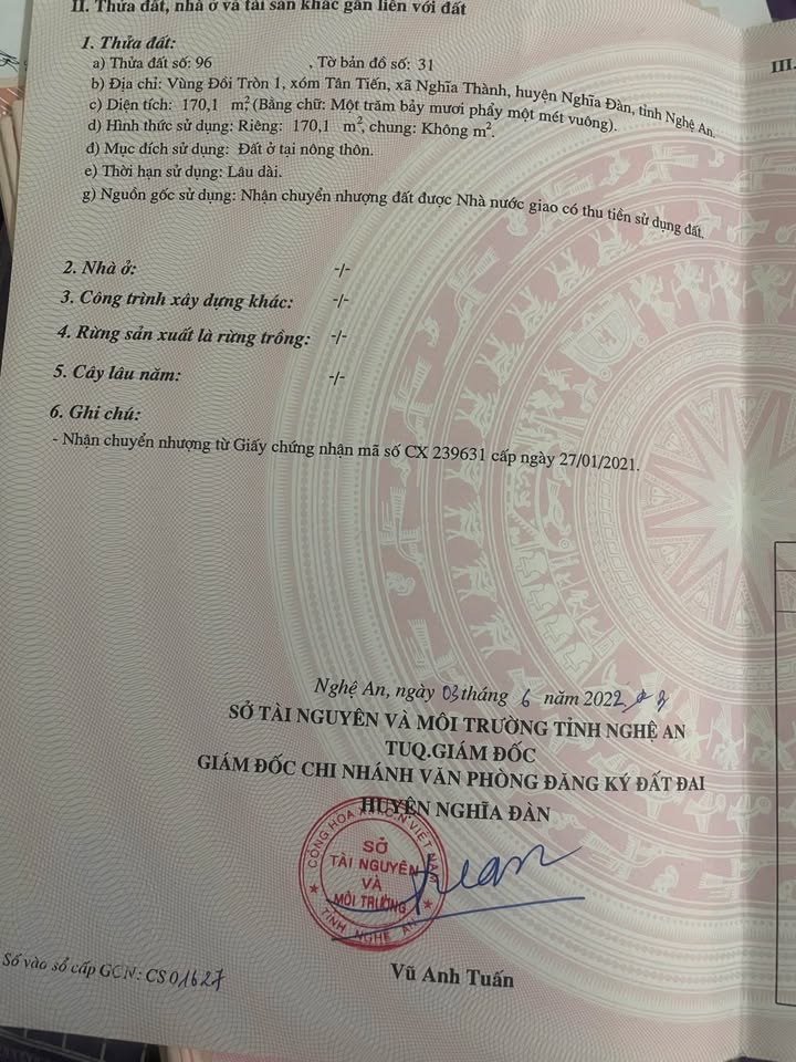 Đất nền mặt đường Quốc lộ 48, Nghĩa Thành, Nghĩa Đàn 170m² - Giá chỉ 2 tỷ!