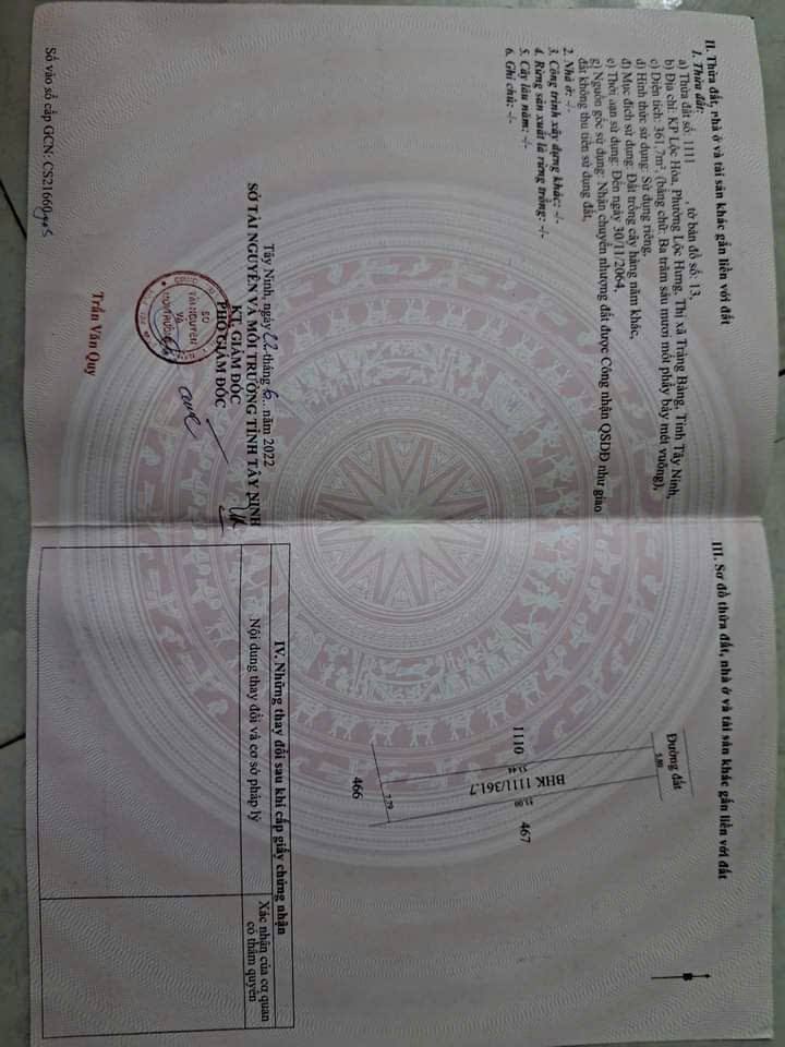 Đất An Tịnh Trảng Bàng 3016m² giá 620 triệu - Cơ hội đầu tư tuyệt vời!