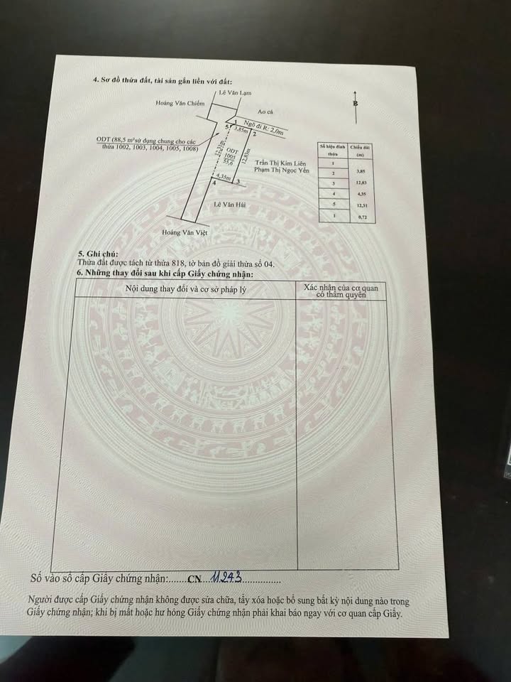 Đất nền phường Thiên Hương, Hải Phòng 55.6m² giá 1.1 tỷ - Đường quy hoạch 36m rộng rãi!