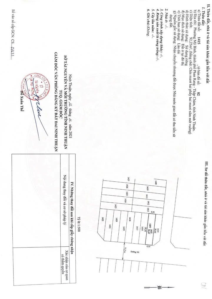 Đất nền Khu TĐC Công an tỉnh Ninh Thuận 92,25m² giá 2,35 tỷ - Bán gấp chính chủ!