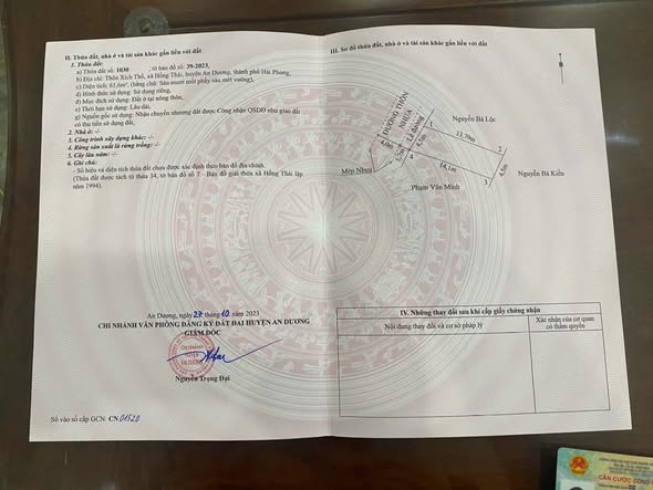 Đất mặt đường chợ Xích Thổ, Hồng Thái, An Dương 61.6m² giá 2.89 tỷ - Vị trí kinh doanh cực đẹp!