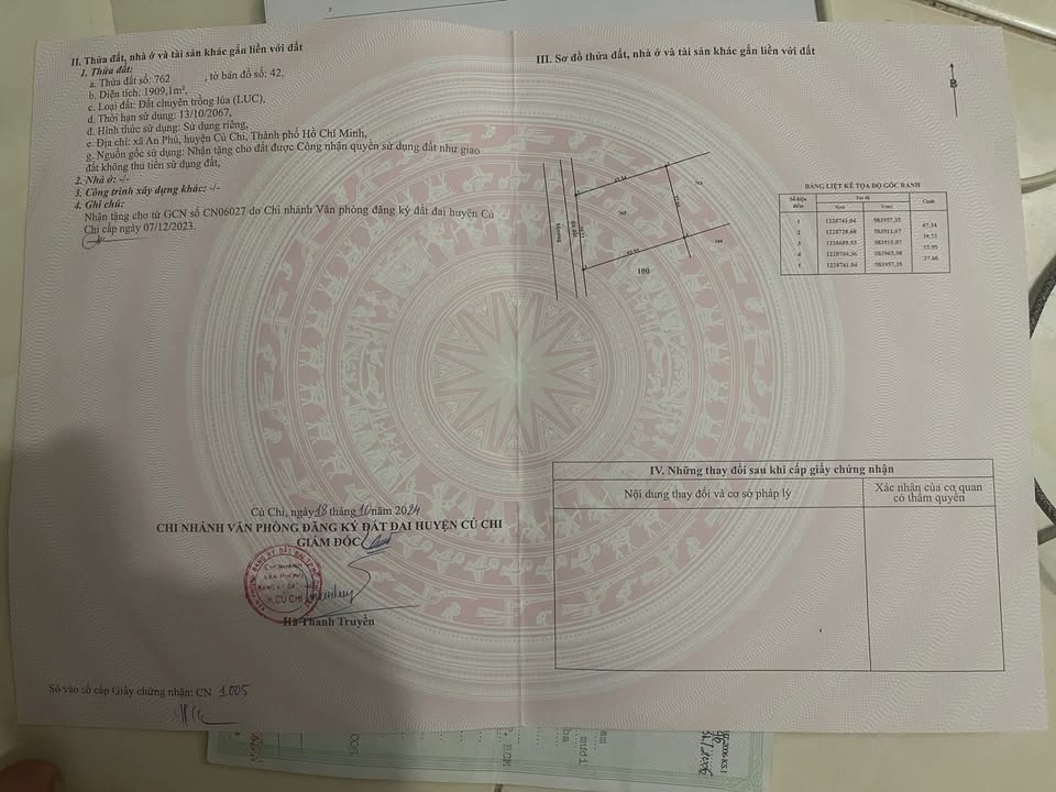 Đất nền An Phú, Củ Chi 1909m² giá 1.3 tỷ - Đường xe hơi thuận tiện!