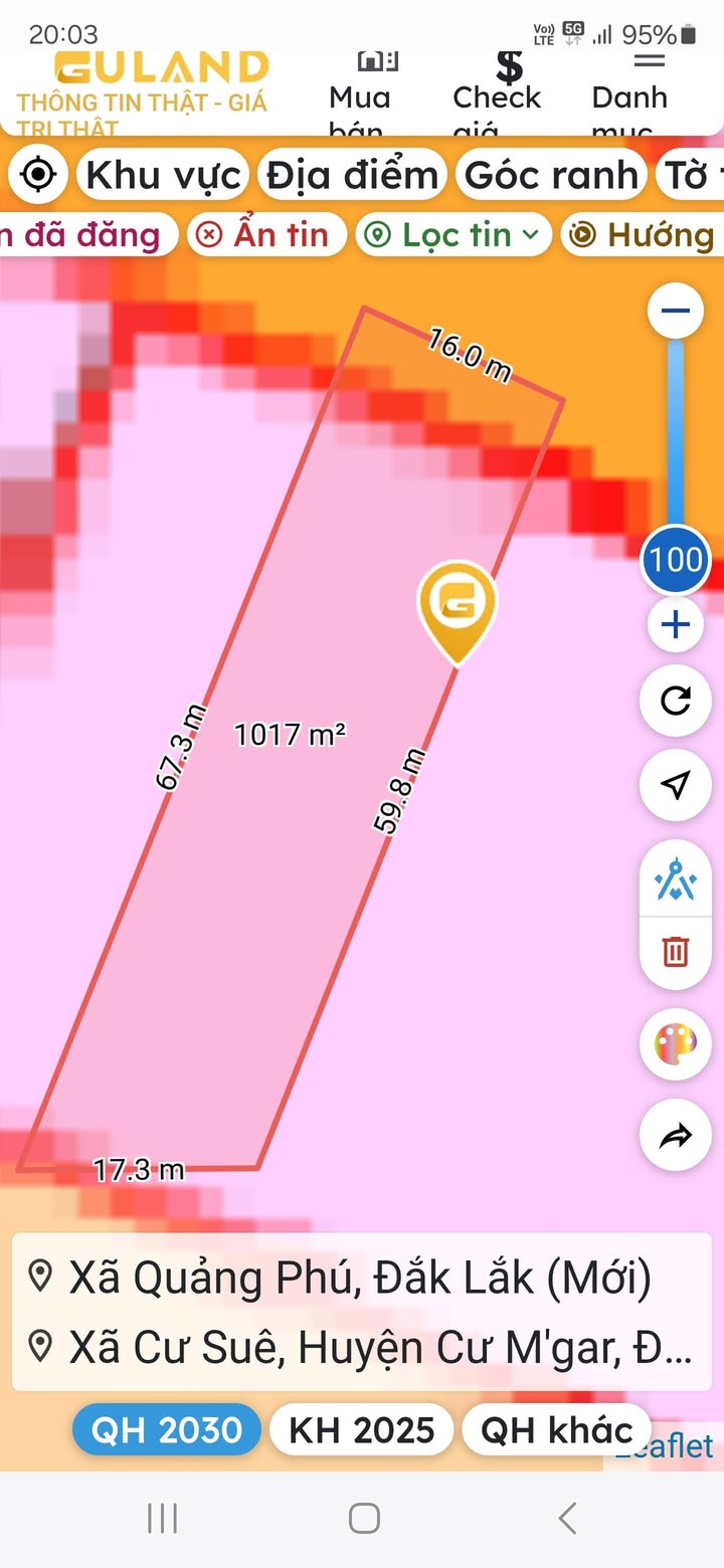 Đất nền Quảng Phú Cư M'gar 1072m² - Thích hợp định cư và kinh doanh!