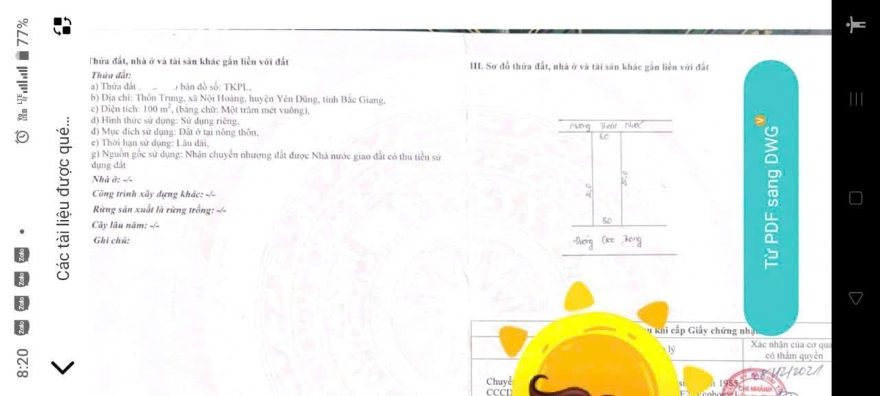 Đất nền thôn Trung, xã Nội Hoàng, 100m² giá 2 tỷ - Đầu tư sinh lời ngay!