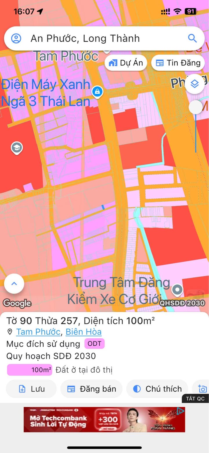 Đất thổ cư 100m² tại Phường Tam Phước, Đồng Nai - Đầu tư sinh lời đón đầu Sân Bay Long Thành!