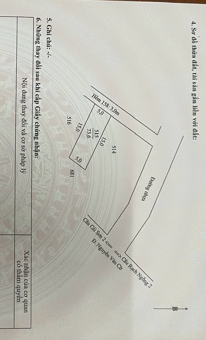 Đất thổ cư 74m² tại hẻm 158 Nguyễn Văn Cừ - Giá chỉ 2.389 tỷ - Cơ hội đầu tư tuyệt vời!