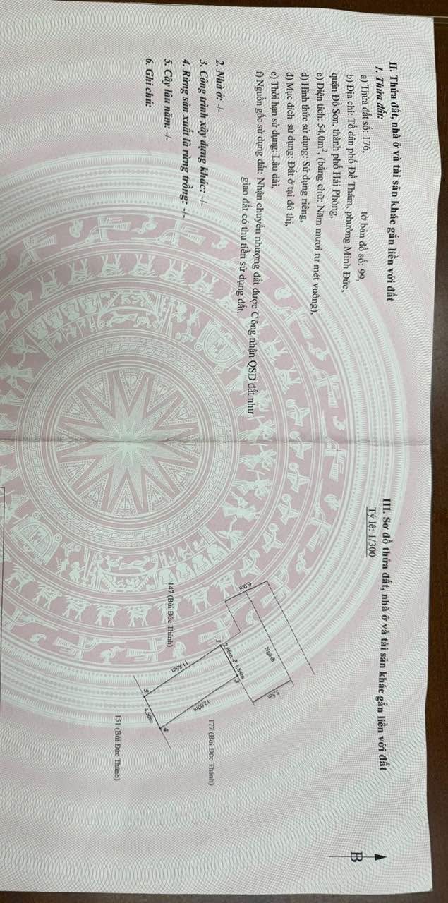 Đất nền Minh Đức Đồ Sơn 54m² giá 1 tỷ - Sổ đỏ chính chủ sẵn sàng giao dịch!