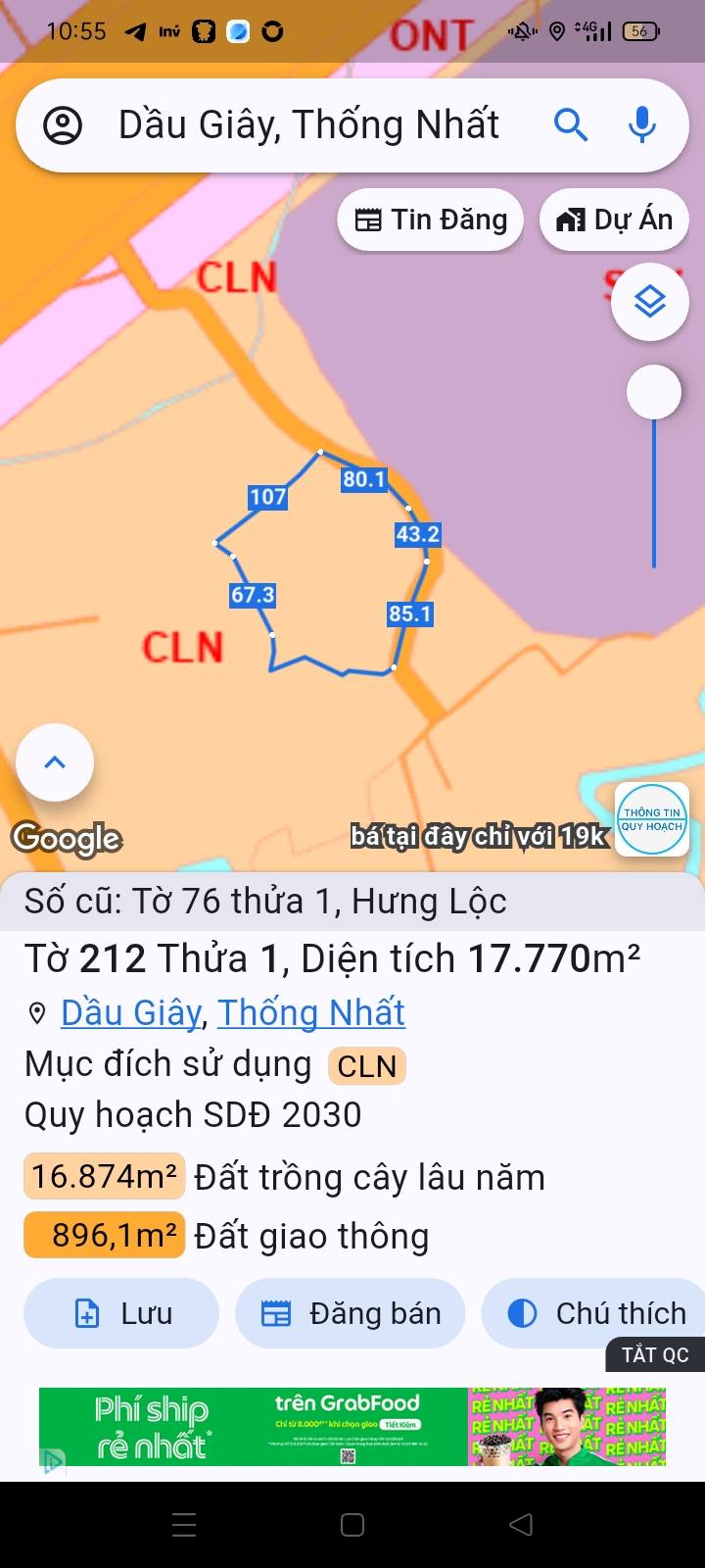 Đất nông nghiệp Thống Nhất Đồng Nai 17770m² giá 6.219 tỷ - Mặt tiền đường lớn, kết nối thuận lợi!