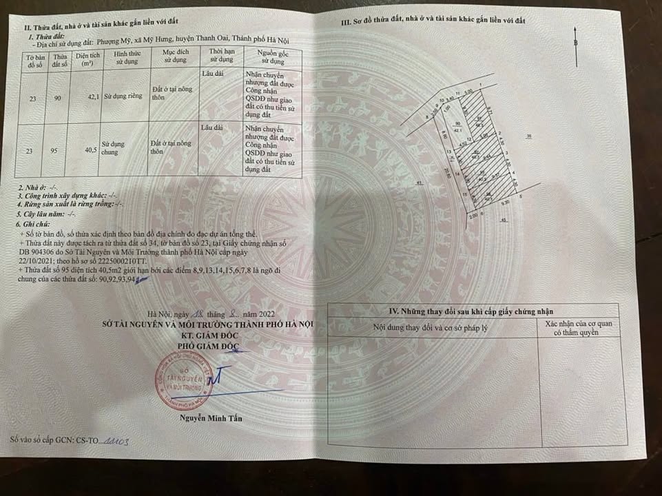 Đất nền lô góc Mỹ Hưng, Thanh Oai 42m² giá 4 tỷ - Cơ hội đầu tư tuyệt vời!