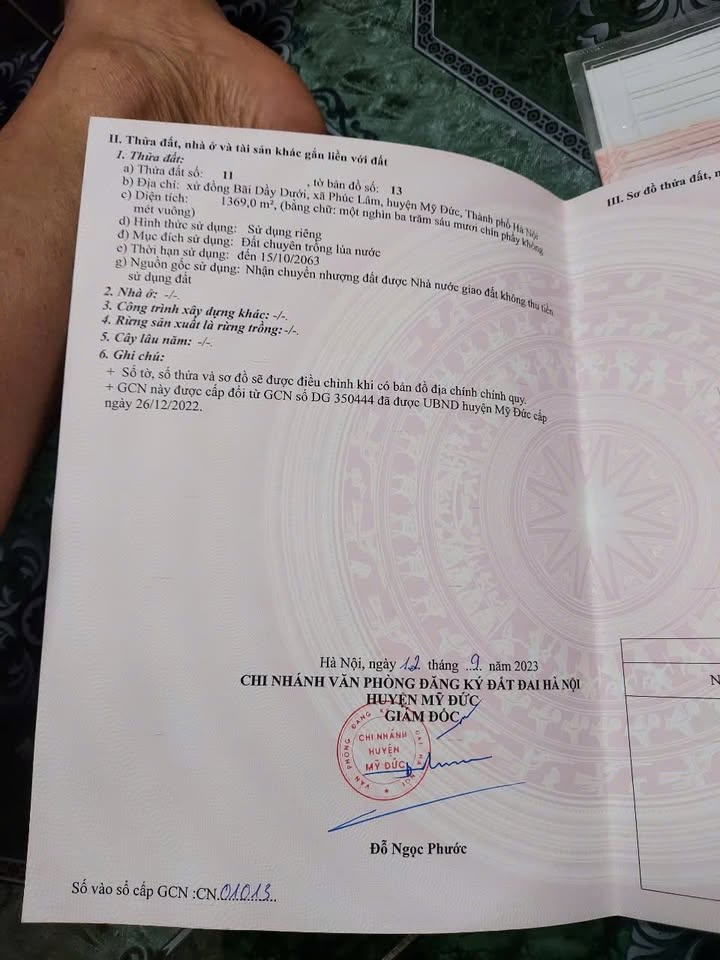 Đất nông nghiệp 4 sào xã Phúc Sơn, Mỹ Đức - Giá thỏa thuận hấp dẫn!