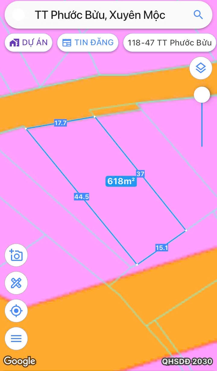 Đất nền Phước Bửu Xuyên Mộc 620m² giá 7 tỷ - Vị trí đắc địa gần biển Hồ Tràm!