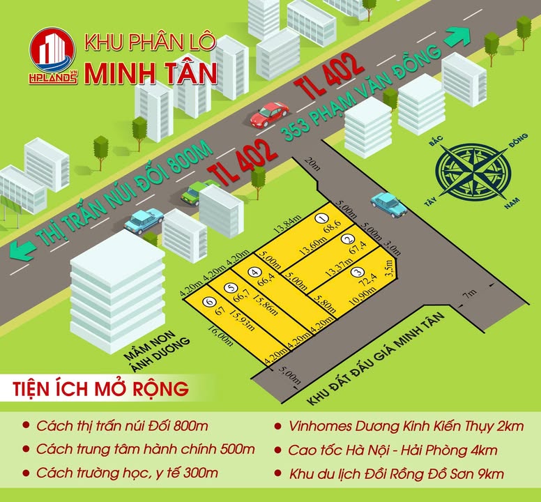 Đất nền Minh Tân - Kiến Thụy 67m² giá 1 tỷ - Cơ hội đầu tư sinh lời!