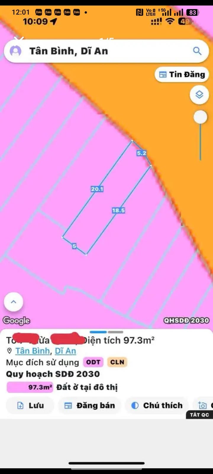 Đất mặt tiền Nguyễn Thị Tươi, Tân Bình, Dĩ An 97m² giá 3.9 tỷ - Cơ hội đầu tư tuyệt vời!