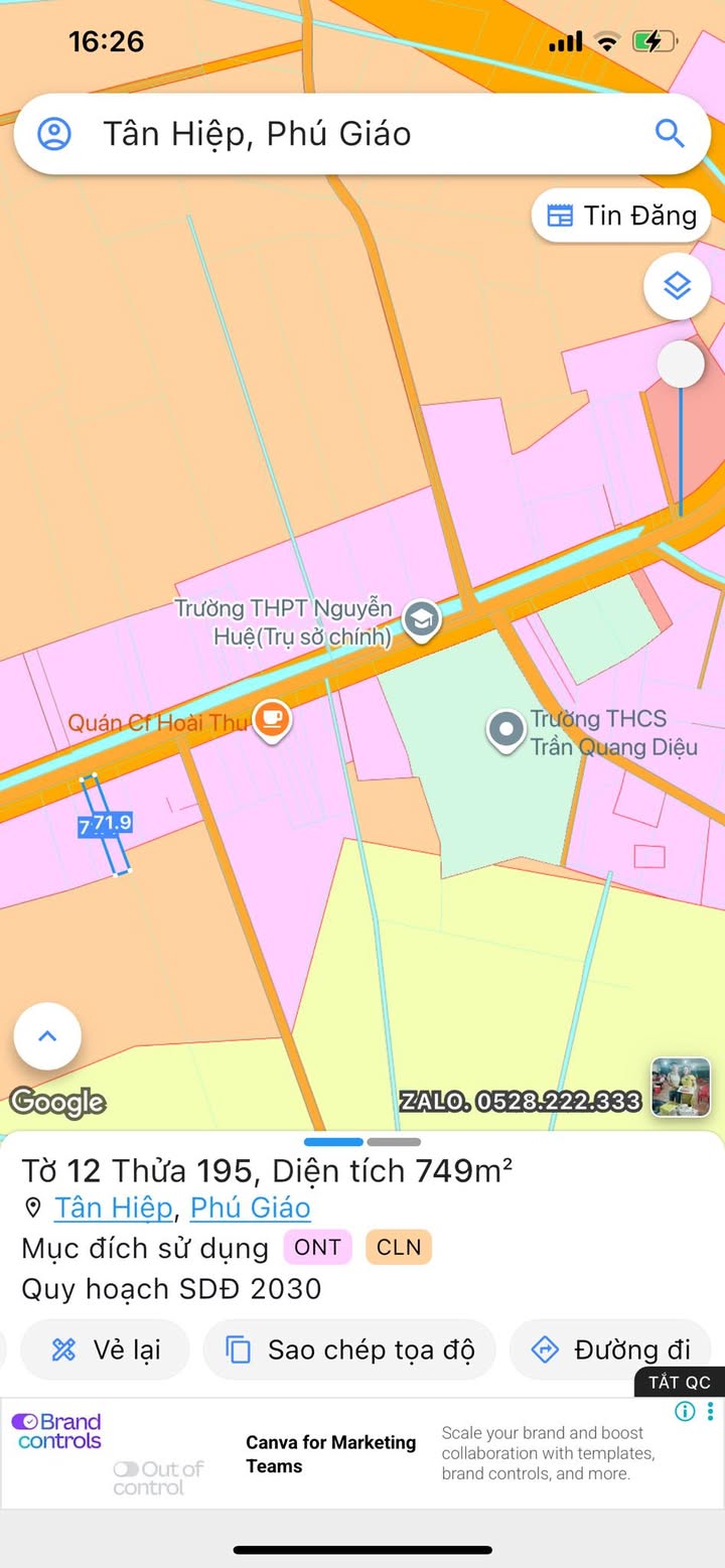 Đất nở hậu 11m tại Tân Hiệp, Phú Giáo 710m² giá 2.4 tỷ - Cơ hội đầu tư tuyệt vời!