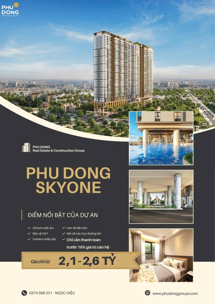 Căn hộ Duplex Phú Đông SkyOne Dĩ An 52m² giá chỉ từ 2.1 tỷ - Không gian sống đẳng cấp!