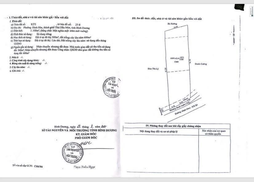 Đất mặt tiền ĐX084, Định Hòa, Thủ Dầu Một 1100m² giá 14.5 tỷ - Cơ hội đầu tư tuyệt vời!