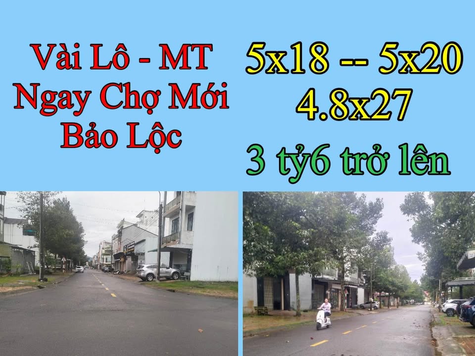 Đất mặt tiền Chợ Mới Bảo Lộc 90m² giá 3.6 tỷ - Đầu tư sinh lời ngay!